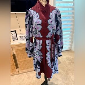 Ann Taylor Rich Burgundy Slimline Dress